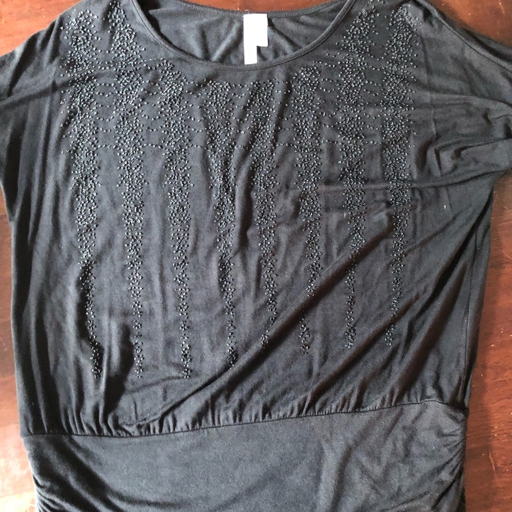 Black dress shirt—size large
